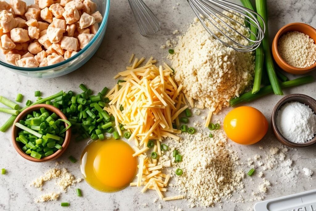 Chicken Fritter Ingredients Preparation