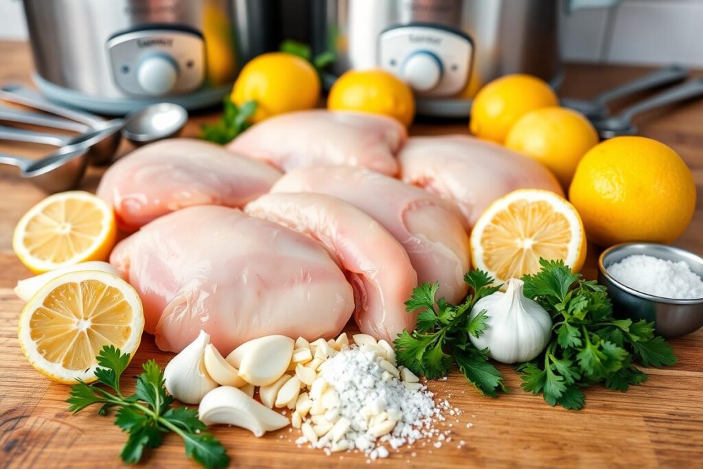 Crock Pot Creamy Lemon Garlic Butter Chicken Ingredients