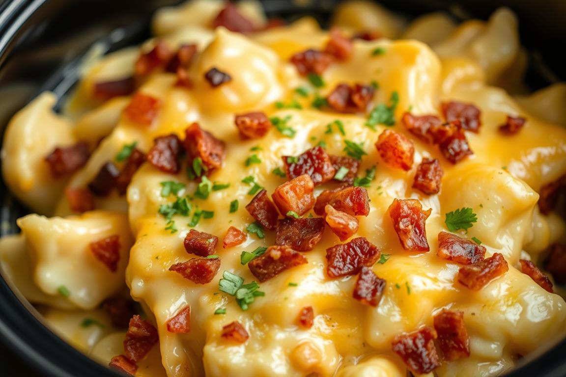 Slow Cooker Cheesy Bacon Ranch Potatoes
