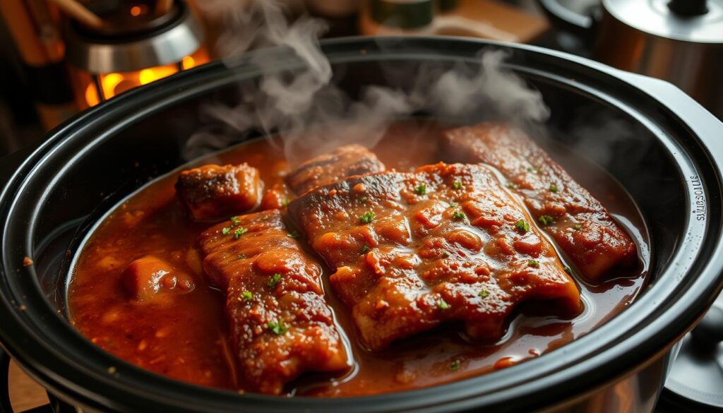 Slow Cooker Ribs Liquid Technique